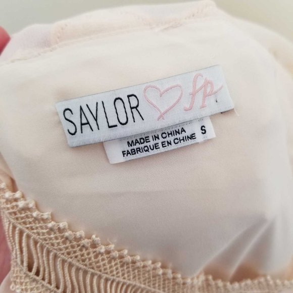 Saylor X Free People Womens Ballet Pink Lace Hallie Cocktail Dress Size Small - Picture 9 of 9